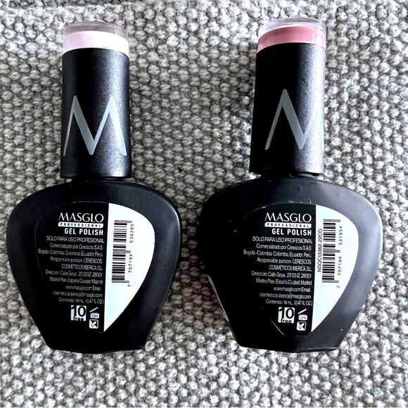 MASGLO Professional Set Gel Polish Color Pink Dramática And Skin Pink Virginal. - Picture 3 of 4